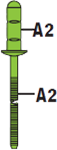Nity multigrip z kołnierzem standardowym A2 / A2