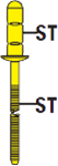 POP Multi-Grip nit zrywalny z łbem kulistym Stal / Stal