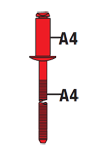 Avdel BD24 Nity zrywalne z kołnierzem standardowym A4 / A4