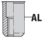 Nitonakrętka MSTGO aluminiowa – Mini Stożek, Tulejka, Gładka, Otwarta