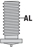 Bolce z gwintem PT aluminiowy – ISO 13918 (DIN 32501)