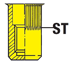 Nitonakrętka MSTRZ stalowa – Mini Stożek, Tulejka, Radełko, Zamknięta