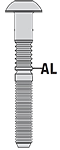 Nity dwuelementowe standardowe z łbem standardowym aluminiowe