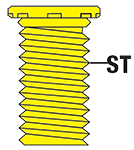 Kołek z gwintem łeb standardowy TYP FH stalowy