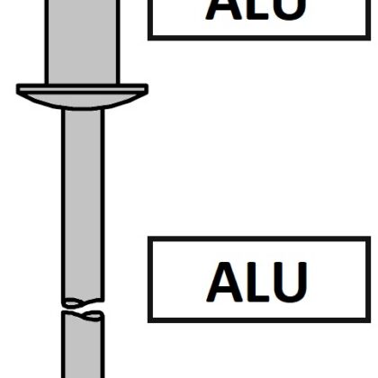 Avdel BD41 Nity zrywalne z kołnierzem standardowym Alu / Alu