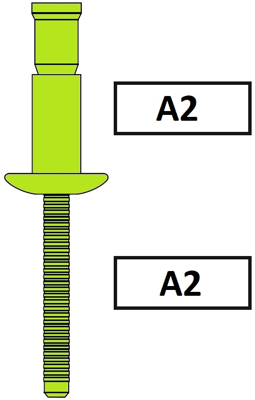 Monobolt 2711 Nit wzmacniany z kołnierzem standardowym A2 / A2