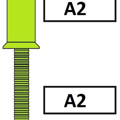 Monobolt 2721Nit wzmacniany z kołnierzem wpuszczanym A2 / A2