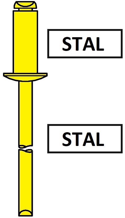 Avdel BD11 Nity zrywalne z kołnierzem standardowym Stal / Stal