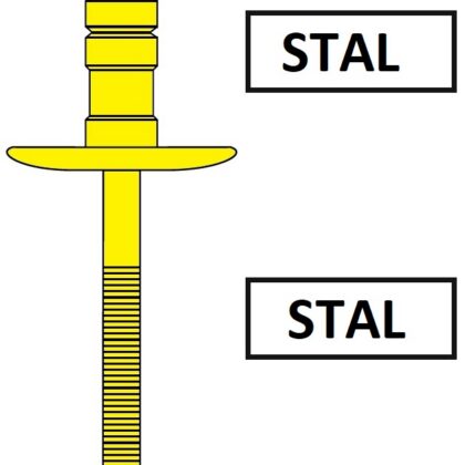 Stavex BE34 Nit zrywalny z kołnierzem powiększonym Stal / Stal
