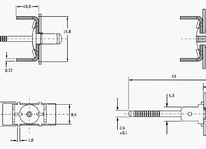 Avdel Earth Tab Rivet BN11 Nit uziemiający Stal / Stal