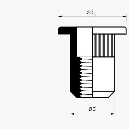 MFX 20-CO MASTERGRIP – nitonakrętki otwarte aluminium kołnierz cylindryczny