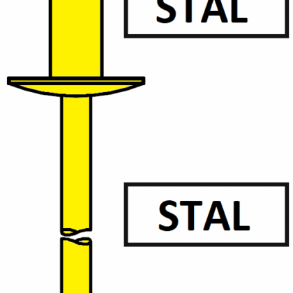 Nity otwarte TSPD BS z łbem powiększonym ST / ST