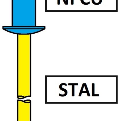 Nity otwarte TLPD BS z łbem kulistym NI CU / ST