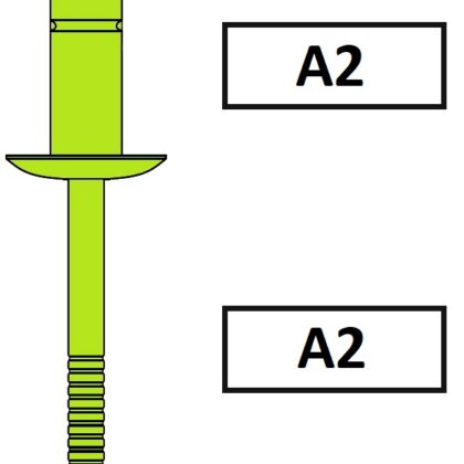 Nity AVINOX XT BE61 z kołnierzem standardowym A2