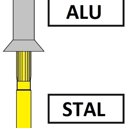 Nity T RIVET BSCTS z kołnierzem stożkowym ALU / ST