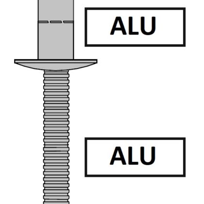 Nity ORNIT – ORLOCK Aluminium kołnierz powiększony X